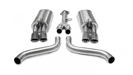14115 Corsa 2.5 Inch Cat-Back Sport Dual Exhaust Polished 3.5 Inch Tips 86-91 Corvette C4 5.7L V8 L98 Stainless Steel Corsa Performance - Mammoth Racing -COR14115